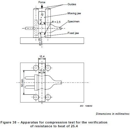 IEC60884-1 machine d'essai de compression de résistance thermique de la figure 38 de la clause 24,19