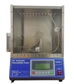 Bon prix Appareil de contrôle automatique 220V, 50Hz 0-99.9S d'inflammabilité de l'équipement d'essai de l'inflammabilité EN71 45° en ligne